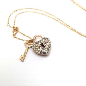 Crystal Heart Long Pendant Necklace